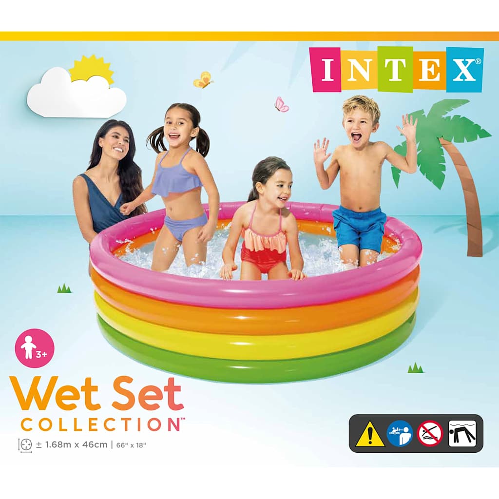 INTEX Zwembad Sunset opblaasbaar 4 ringen 168x46 cm afbeelding