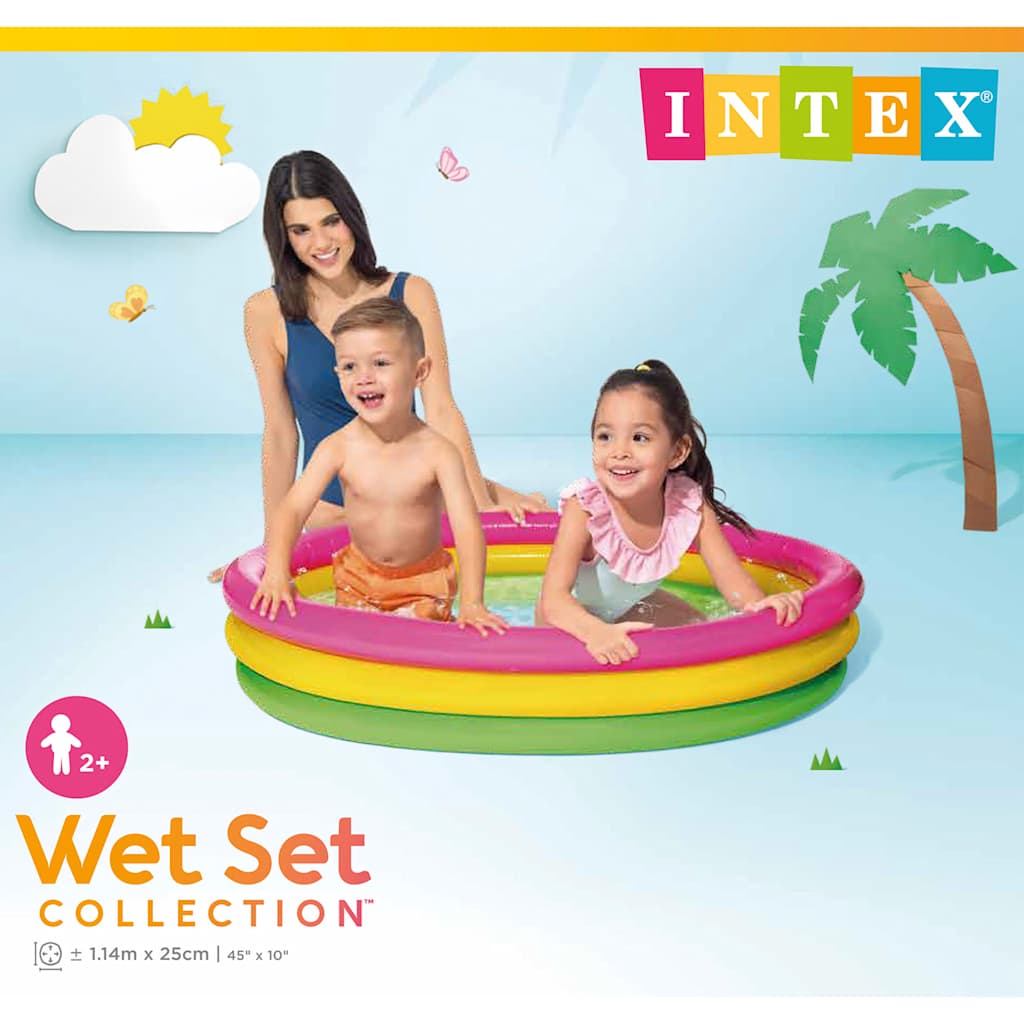 INTEX Zwembad Sunset opblaasbaar 3 ringen 114x25 cm afbeelding