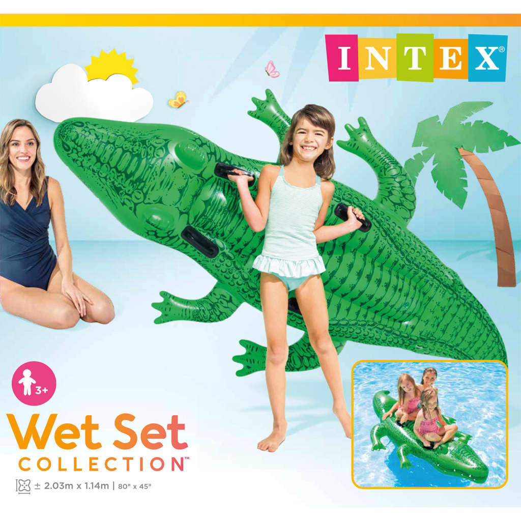 Intex Obří nafukovací krokodýl 203 x 114 cm