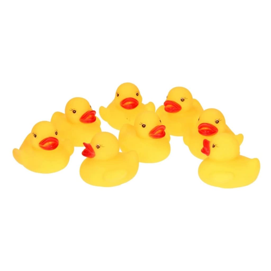 Playfun badeendjes geel 8 stuks 4 cm