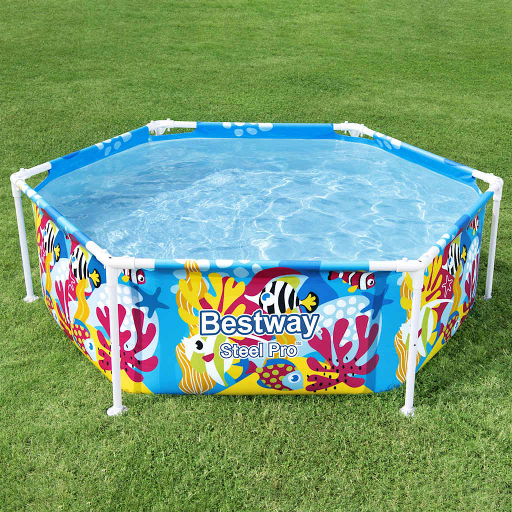 Bestway Kinderzwembad Steel Pro UV Careful bovengronds 183x51 cm afbeelding