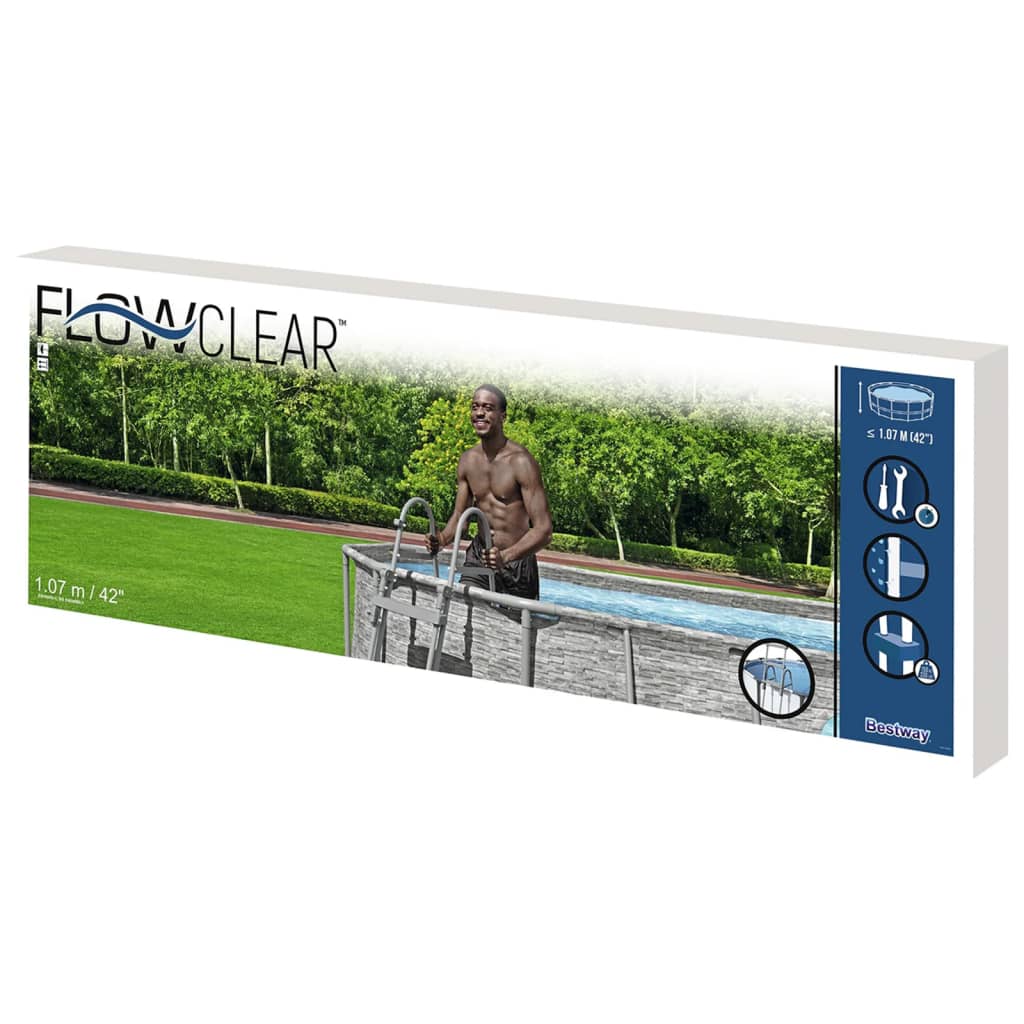 107 Poolleiter – Flowclear Urban Stufen Bestway 4 mit cm Lifestyle