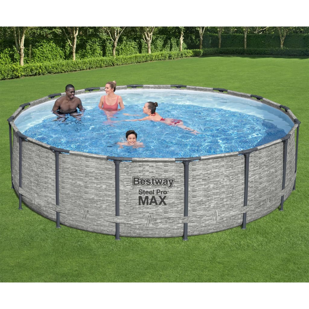 Bestway Power Steel Swimming Pool Rund 488×122 cm