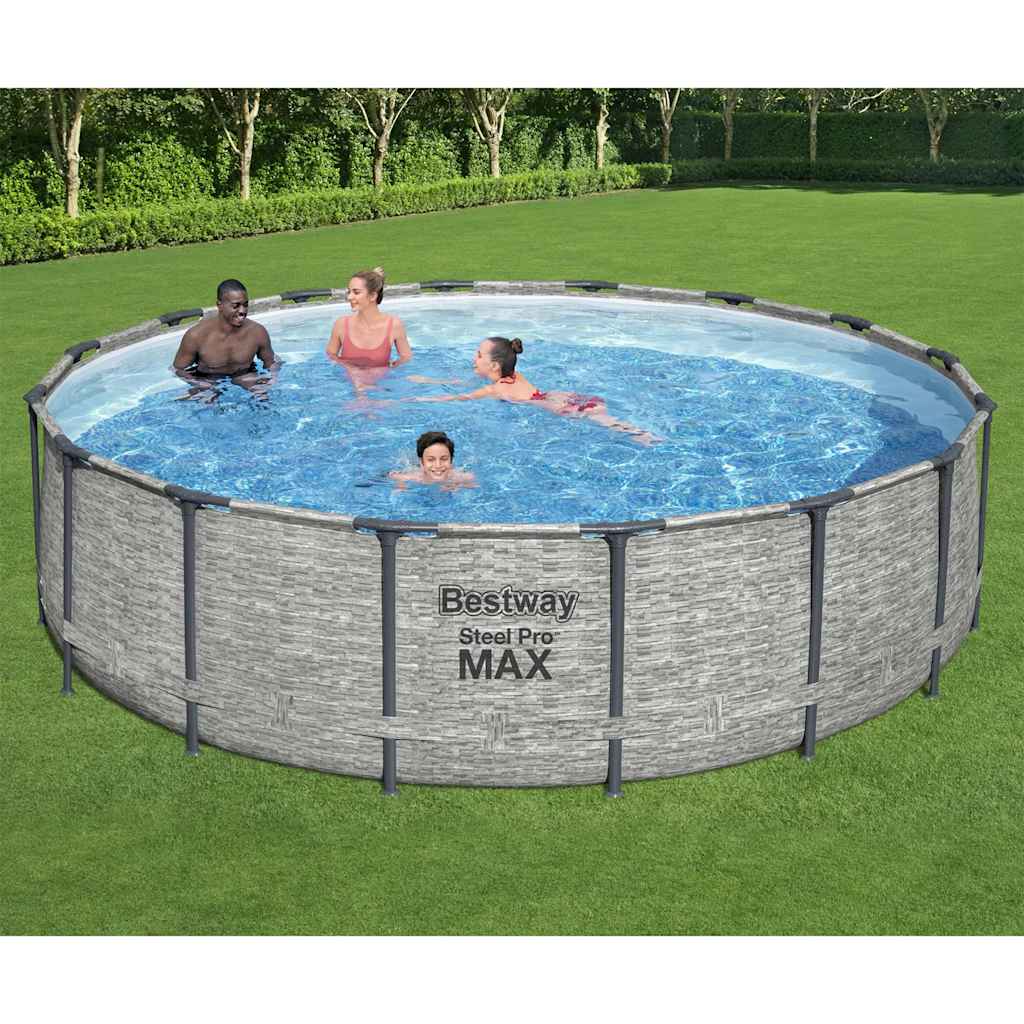 Bestway Power Steel Swimming Pool Rund 488x122 cm