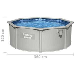 Bestway Nadzemní bazén s rámem Hydrium kulatý 360 x 120 cm - obrázek 12
