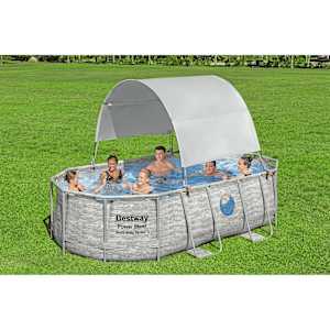 Bestway Nadstrešek za prostostoječi bazen bele barve