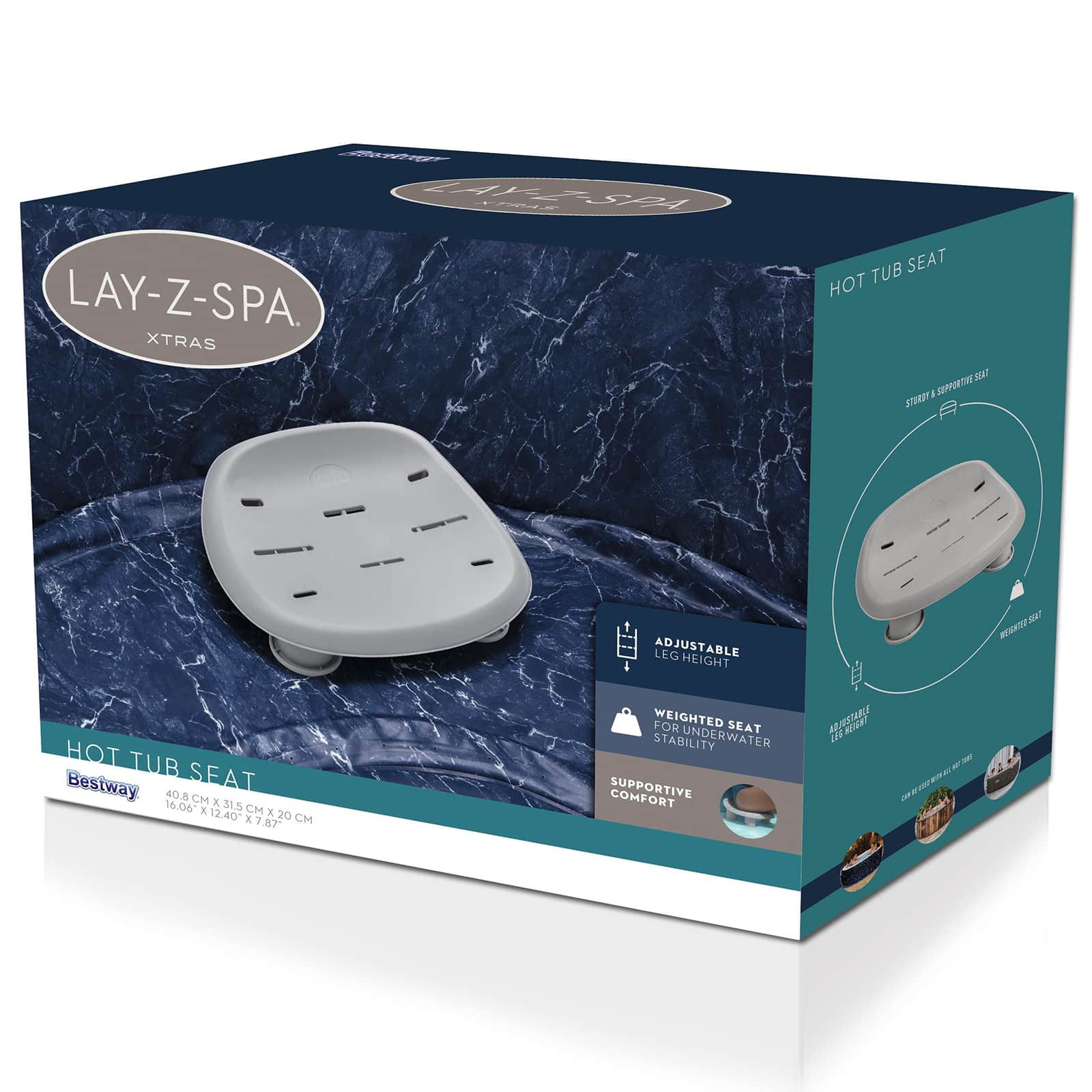 Bestway Spa Zitplaats PP en Roestvrij staal Grijs image 3