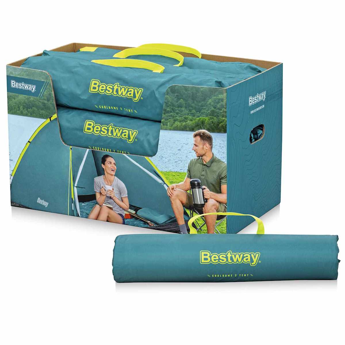 Bestway Smart Mount telt Grøn 1,45 x 2,05 x 1 m 190 T polyester stof - Billede 4