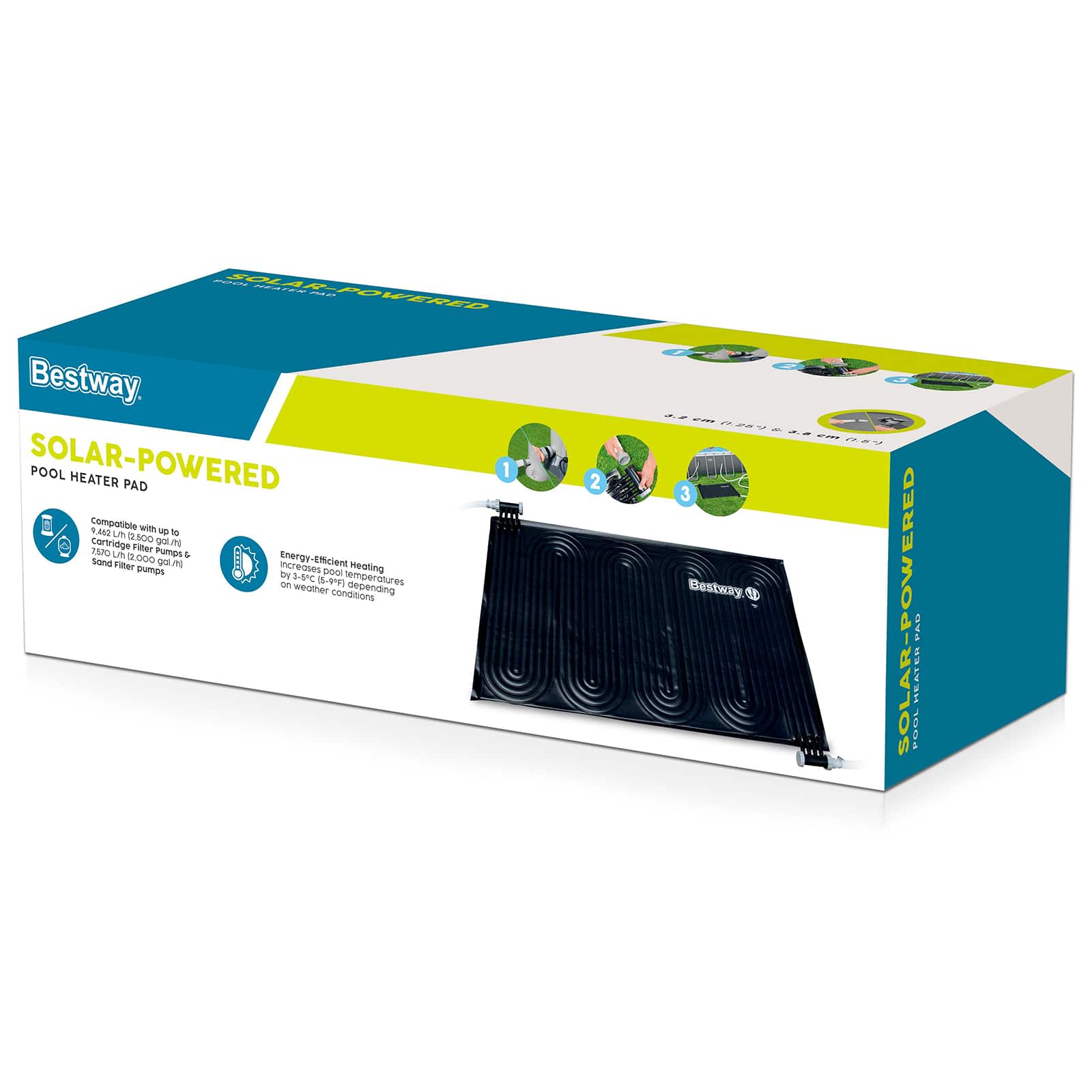 Bestway Zonnebaden Verwarmingsmat Zwart 110 x 171 cm PVC image 4
