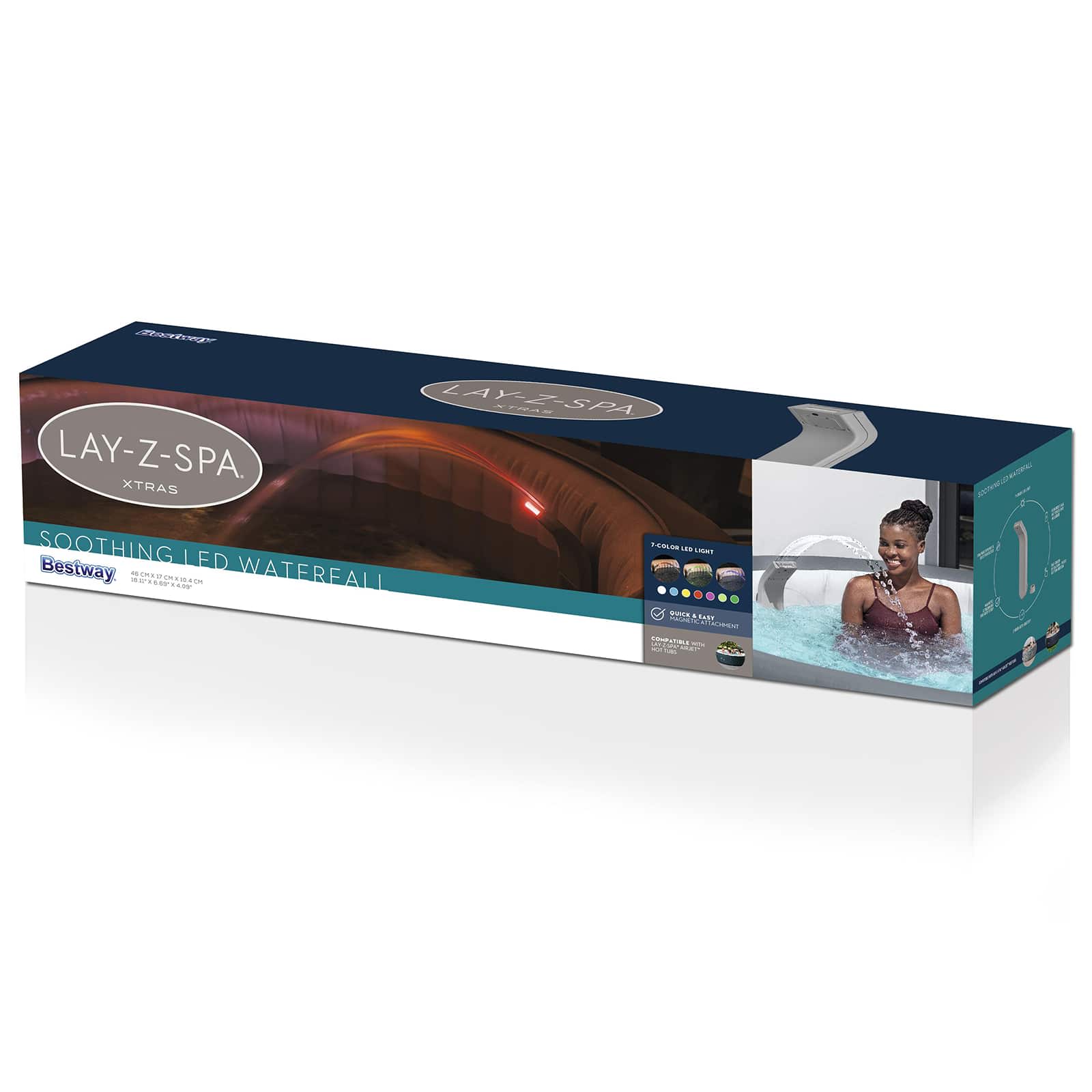 Bestway LED Waterval met LED-stripverlichting Grijs ABS image 2