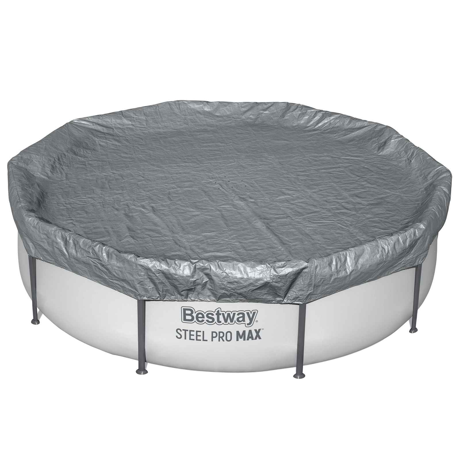 Bestway Zwembadcover Ø3,05 m Rond Polyester Grijs image 2