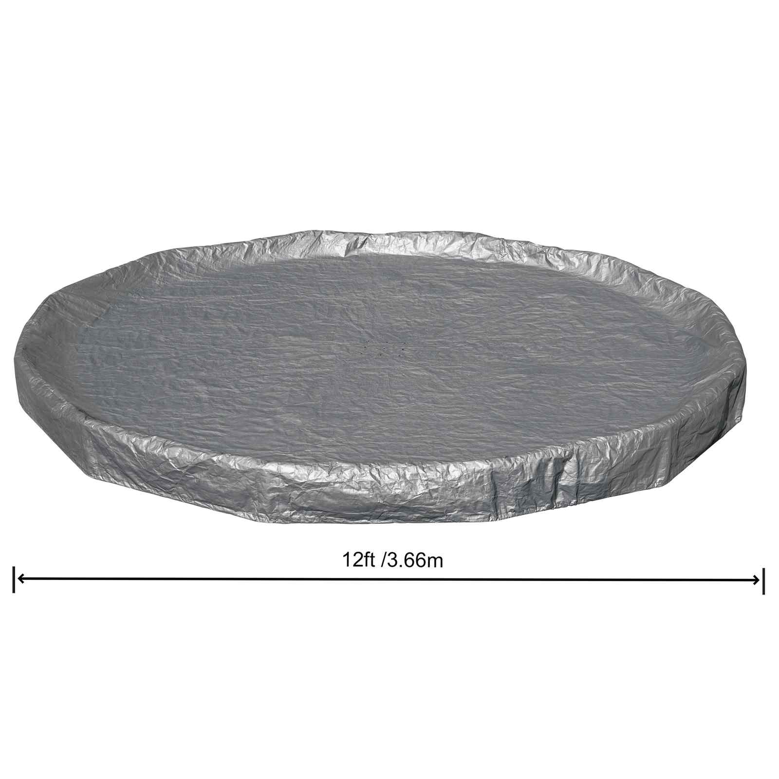 Bestway Zwembadcover Ø3,66 m Rond Polyester Grijs image 6