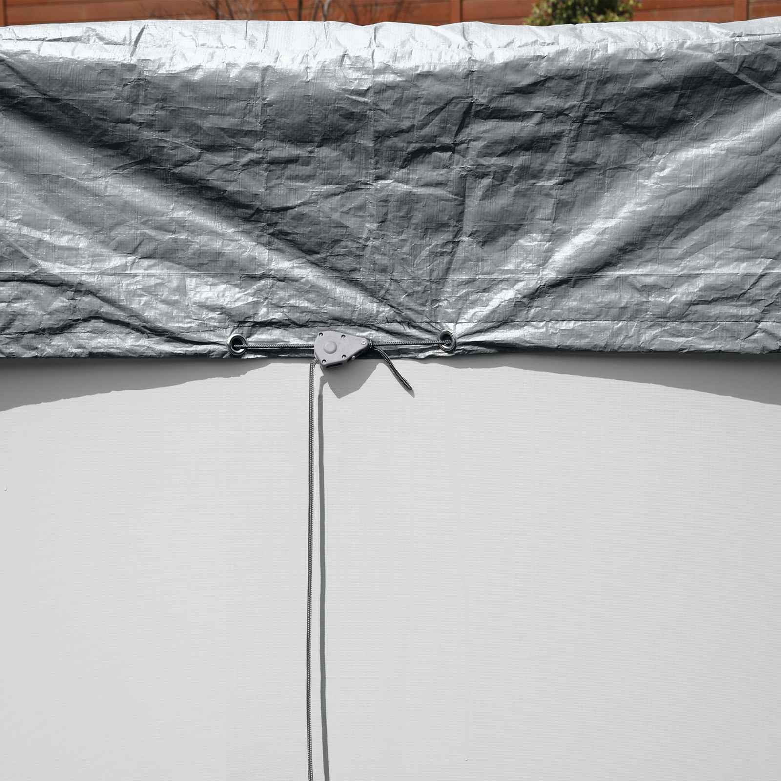 Bestway Zwembadcover Ø4,27 m Rond Polyester Grijs image 5