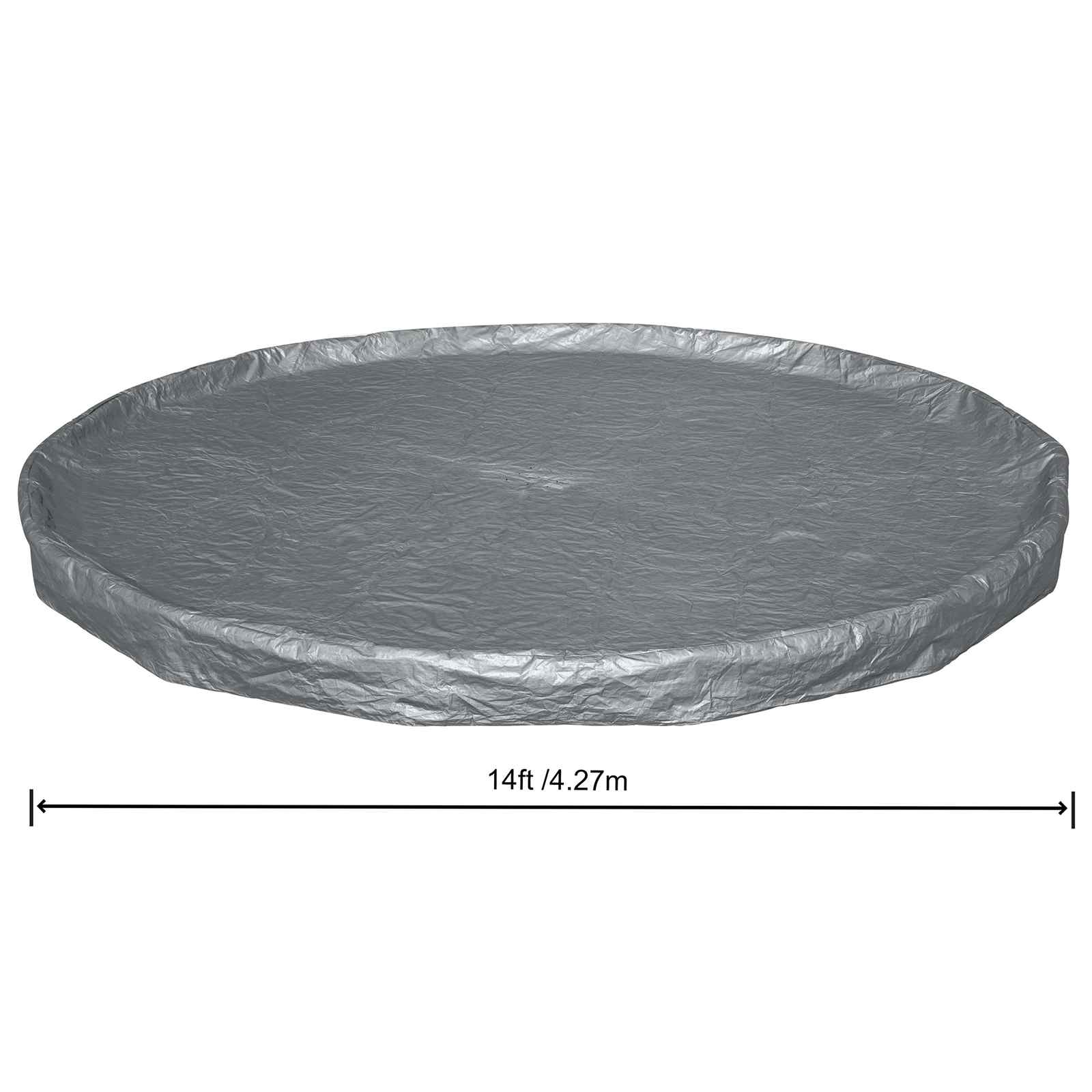 Bestway Zwembadcover Ø4,27 m Rond Polyester Grijs image 6