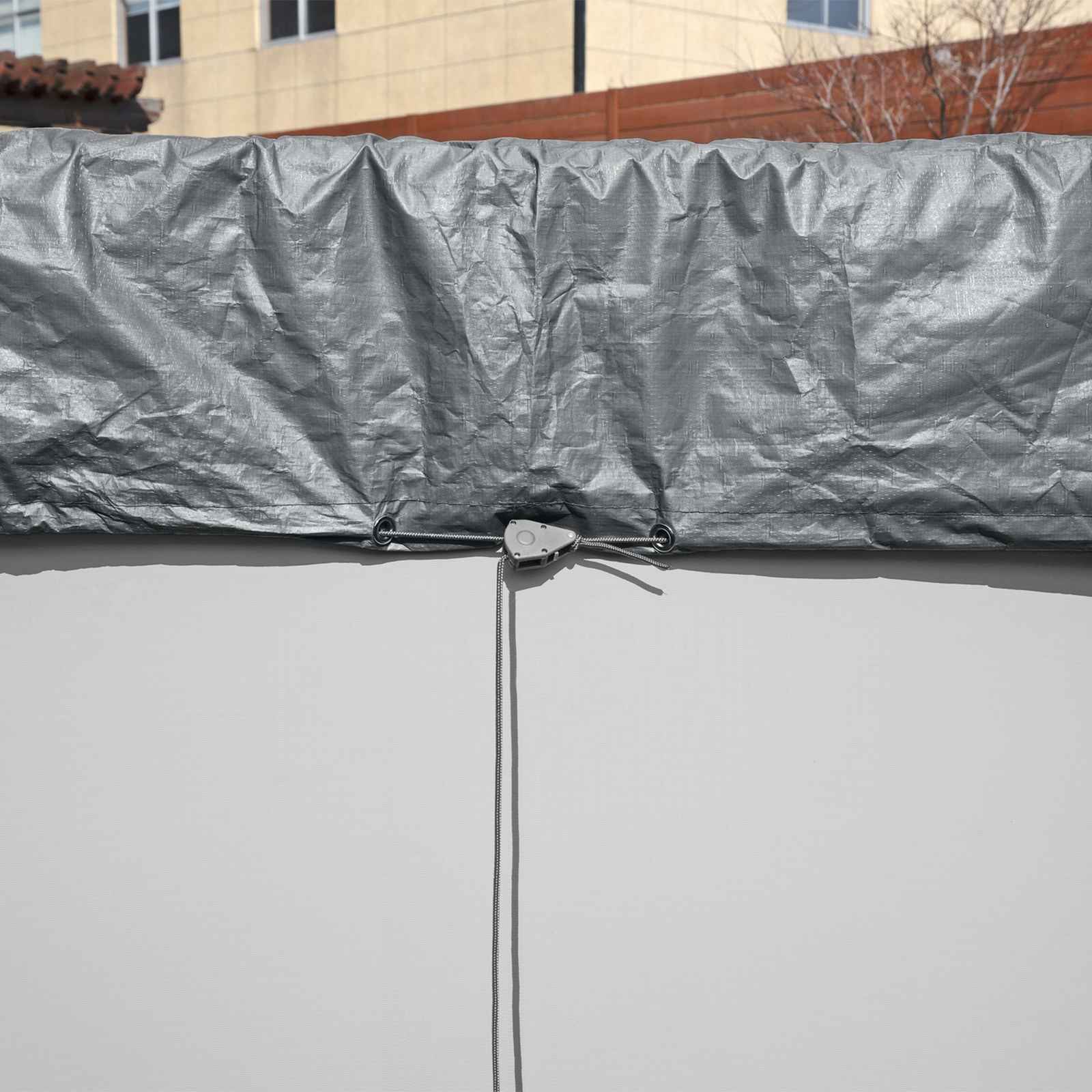 Bestway Zwembadcover Ø4,57 m Rond Polyester Grijs image 5
