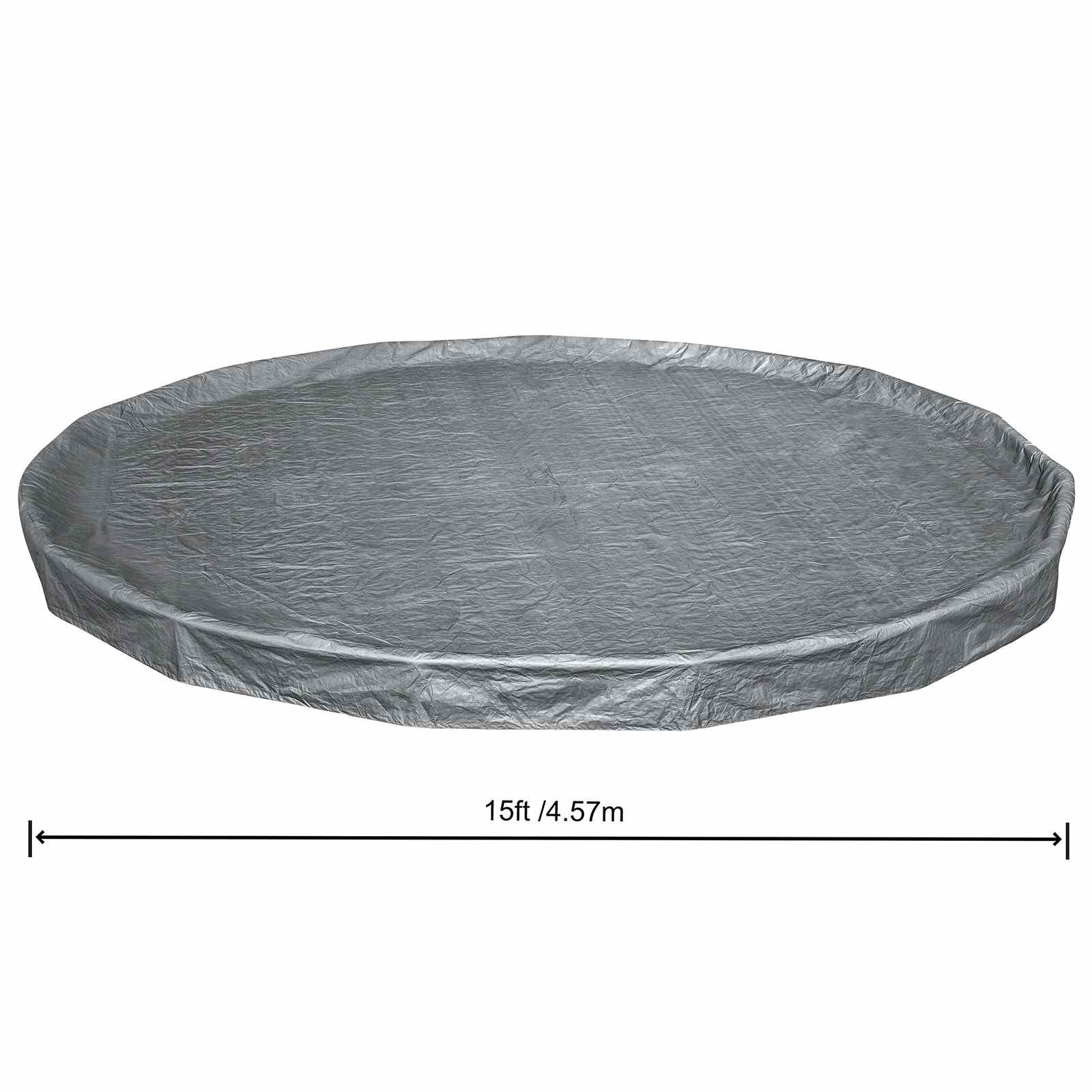 Bestway Zwembadcover Ø4,57 m Rond Polyester Grijs image 6
