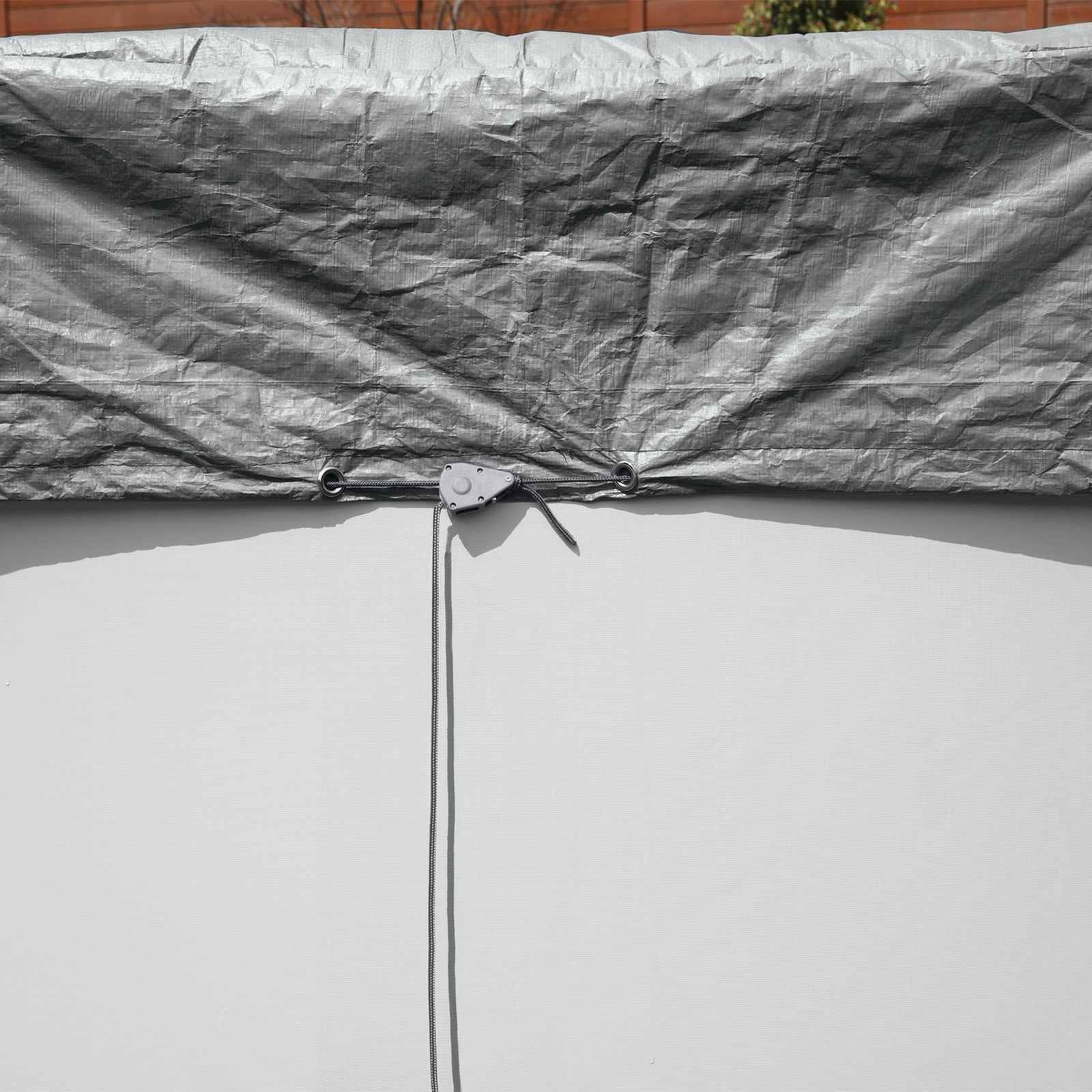 Bestway Zwembadcover Ø4,88 m Rond Polyester Grijs image 4