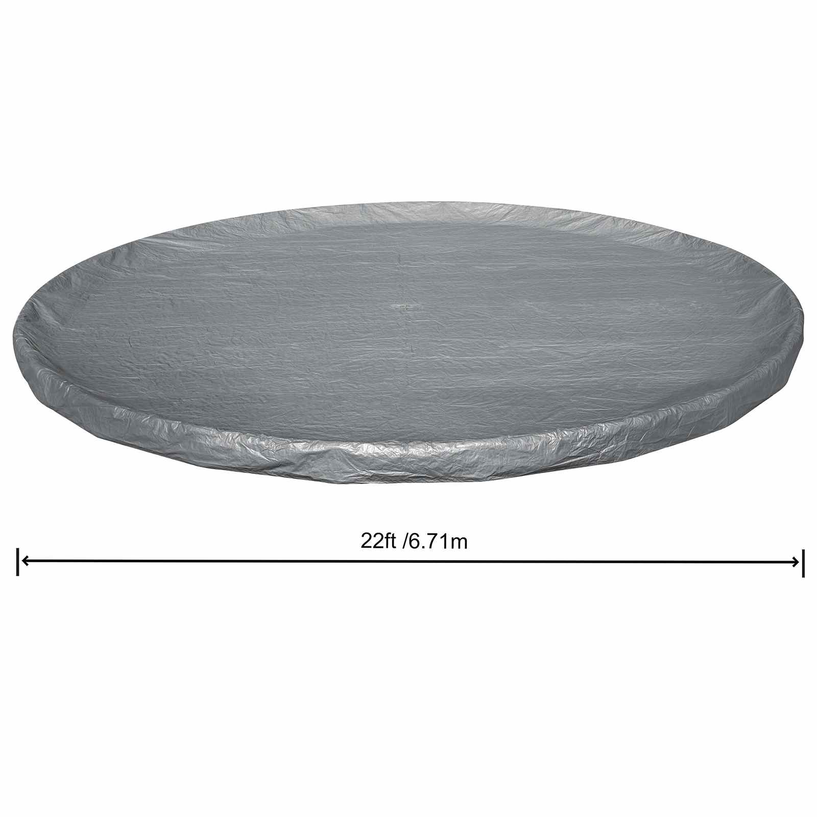 Bestway Zwembadcover Ø6,71 m Rond Polyester Grijs image 5