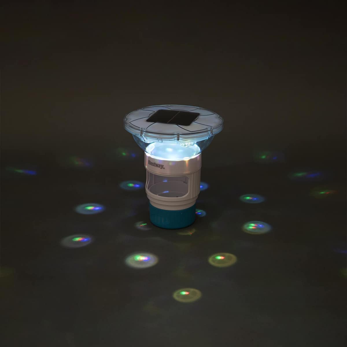 Bestway Flydende Sollys med LED-lysstrimler Hvid Ø 7,6 cm PC og ABS - Billede 7
