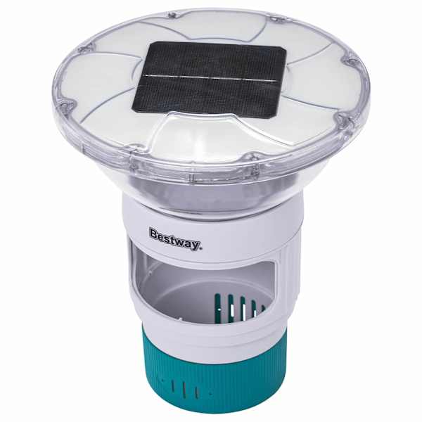 Bestway Ujuv p&auml;ikeselamp LED-ribadega Valge &Oslash; 7,6 cm PC ja ABS