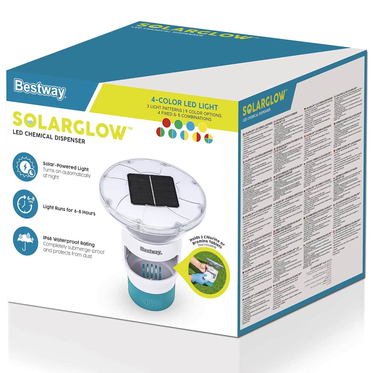 Bestway Flydende Sollys med LED-lysstrimler Hvid Ø 7,6 cm PC og ABS - Billede 11
