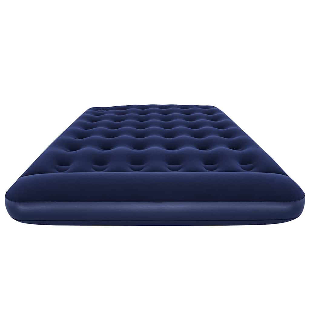 Bestway Luftmatratze Aufblasbar Beflockt mit Fußpumpe 203x152x28 cm – Bild 5