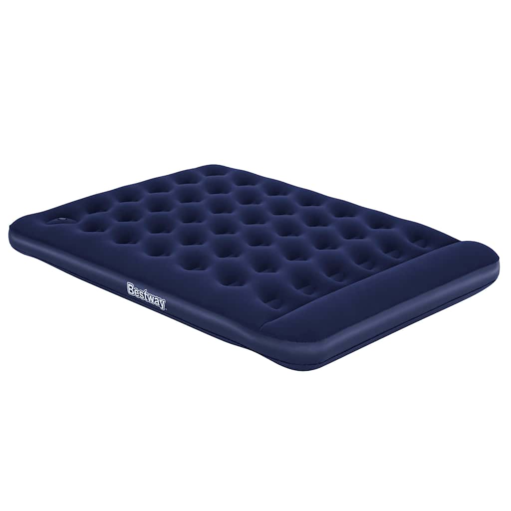 Bestway Luftmatratze Aufblasbar Beflockt mit Fußpumpe 203x152x28 cm – Bild 7