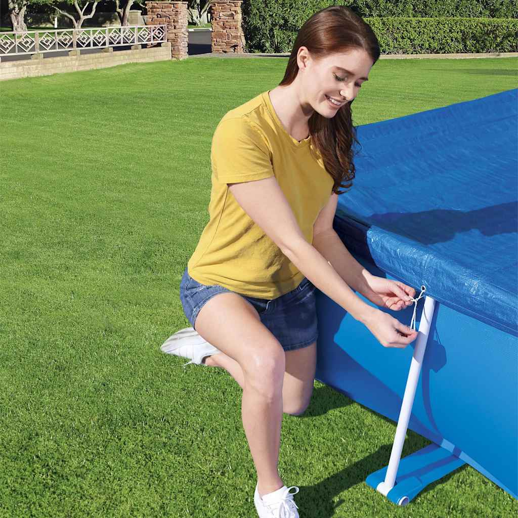 Alternativ bild 3 för Rektangulärt poolöverdrag Flowclear™ | Blå - 2,59x1,7m