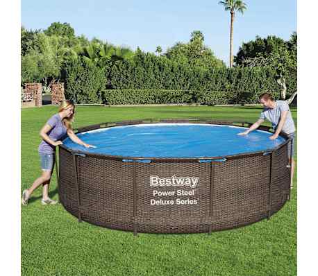 Bestway Couverture solaire de piscine Flowclear 356 cm