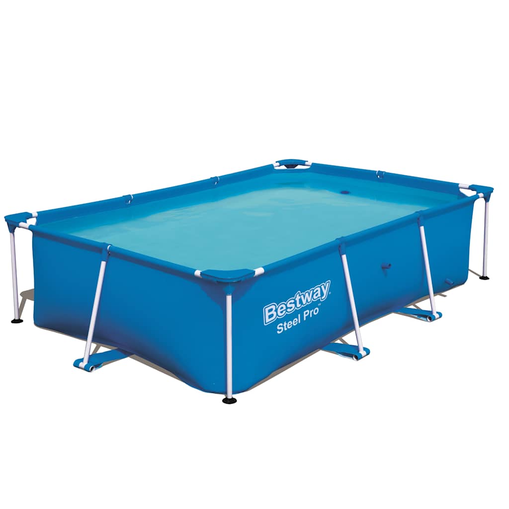 Alternativ bild 1 för Bestway Steel Pro Deluxe plaskbassäng 2,59m x 1,70m x 61cm 2.300L