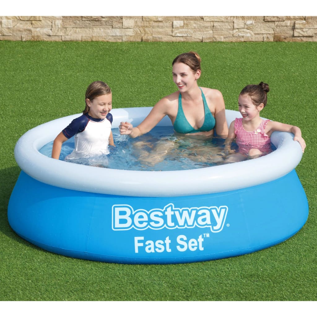 BESTWAY ΠΙΣΙΝΑ ΦΟΥΣΚΩΤΗ ΣΤΡΟΓΓΥΛΗ FAST SET ΜΠΛΕ 183 X 51 ΕΚ. V-92844