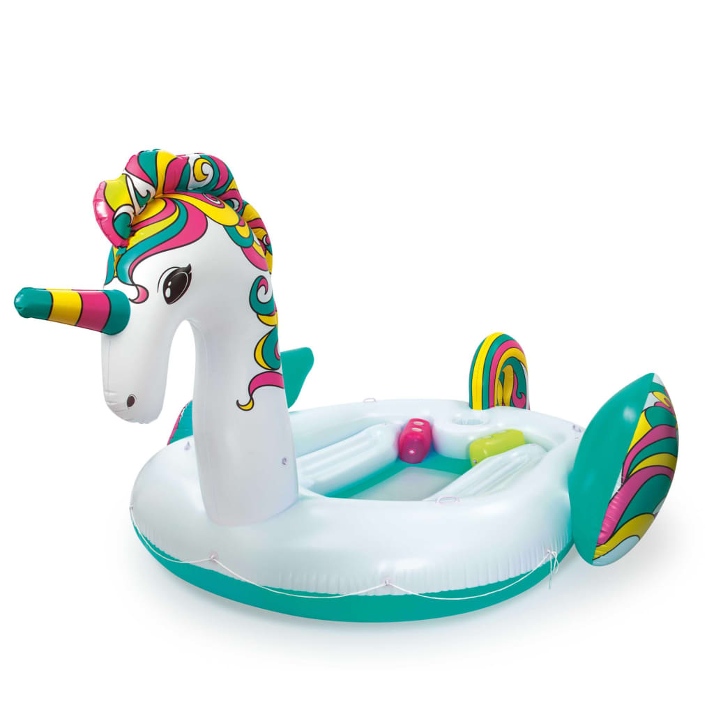 Bestway Saltea de piscină Giant Unicorn Island accesorii