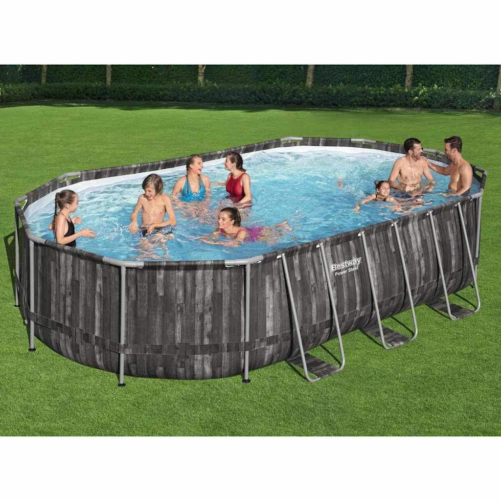 Bestway Poolset Power Steel oval 610x366x122 cm
