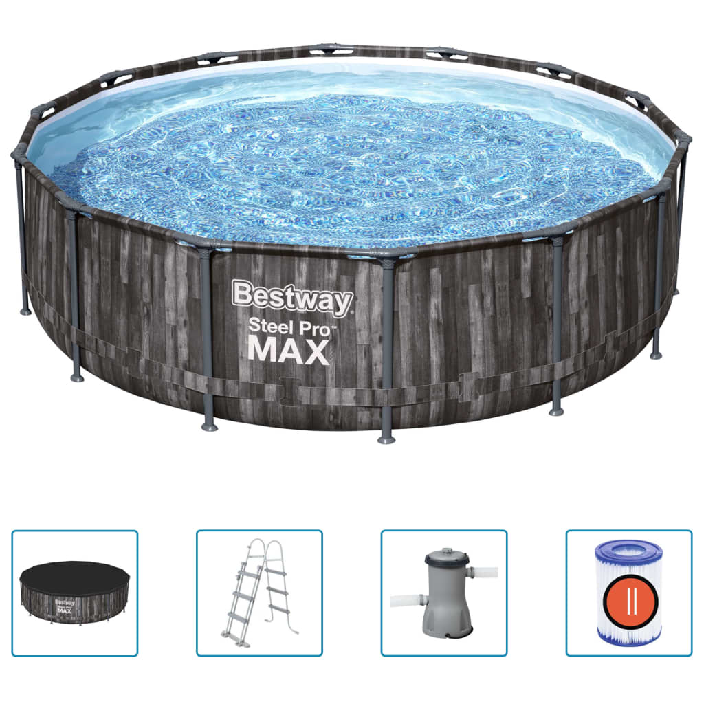 Bestway Set de piscină Steel Pro MAX, 427x107 cm, rotundă