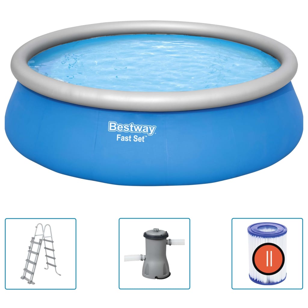 Bestway Fast Set Aufblasbarer Swimmingpool Rund 457×122 cm – Urban Lifestyle