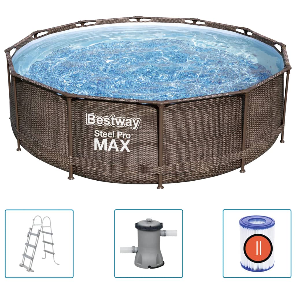 Bestway Bazénový set Steel Pro MAX Deluxe Series kruhový 366 x 100 cm