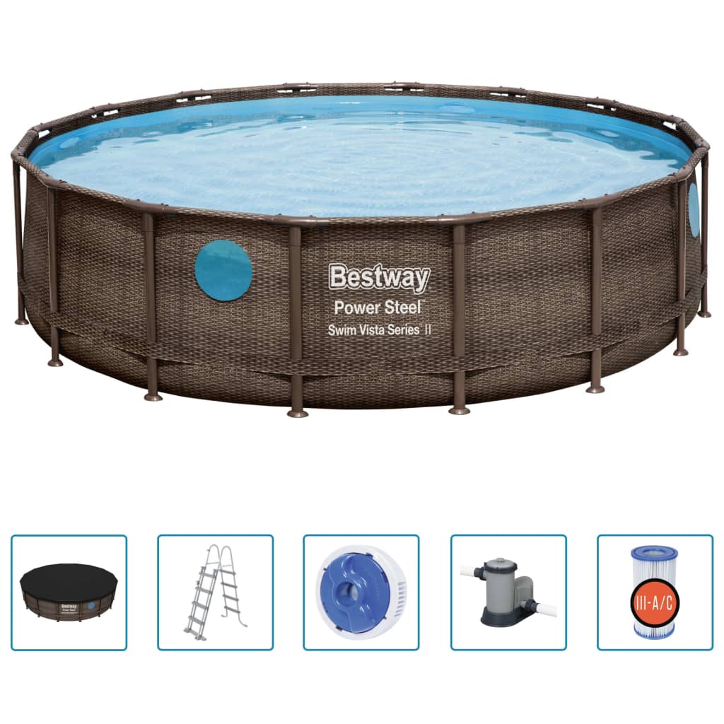 Bestway Power Steel Swimmingpool-Set 488×122 cm