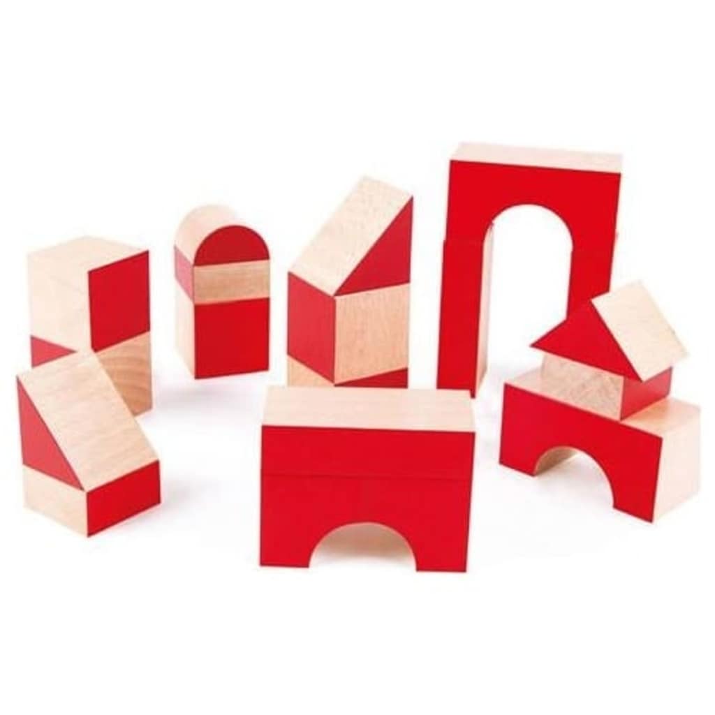 Afbeelding Hape houten blokken rood 30-delig door Vidaxl.nl