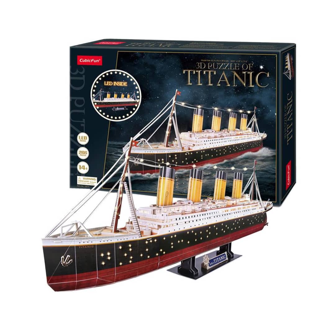 Cubic Fun 3D-Puzzle mit LED Titanic 266-teilig