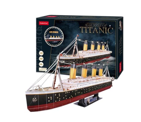 Puzzle 3d - rms titanic led 266 pieces, puzzle