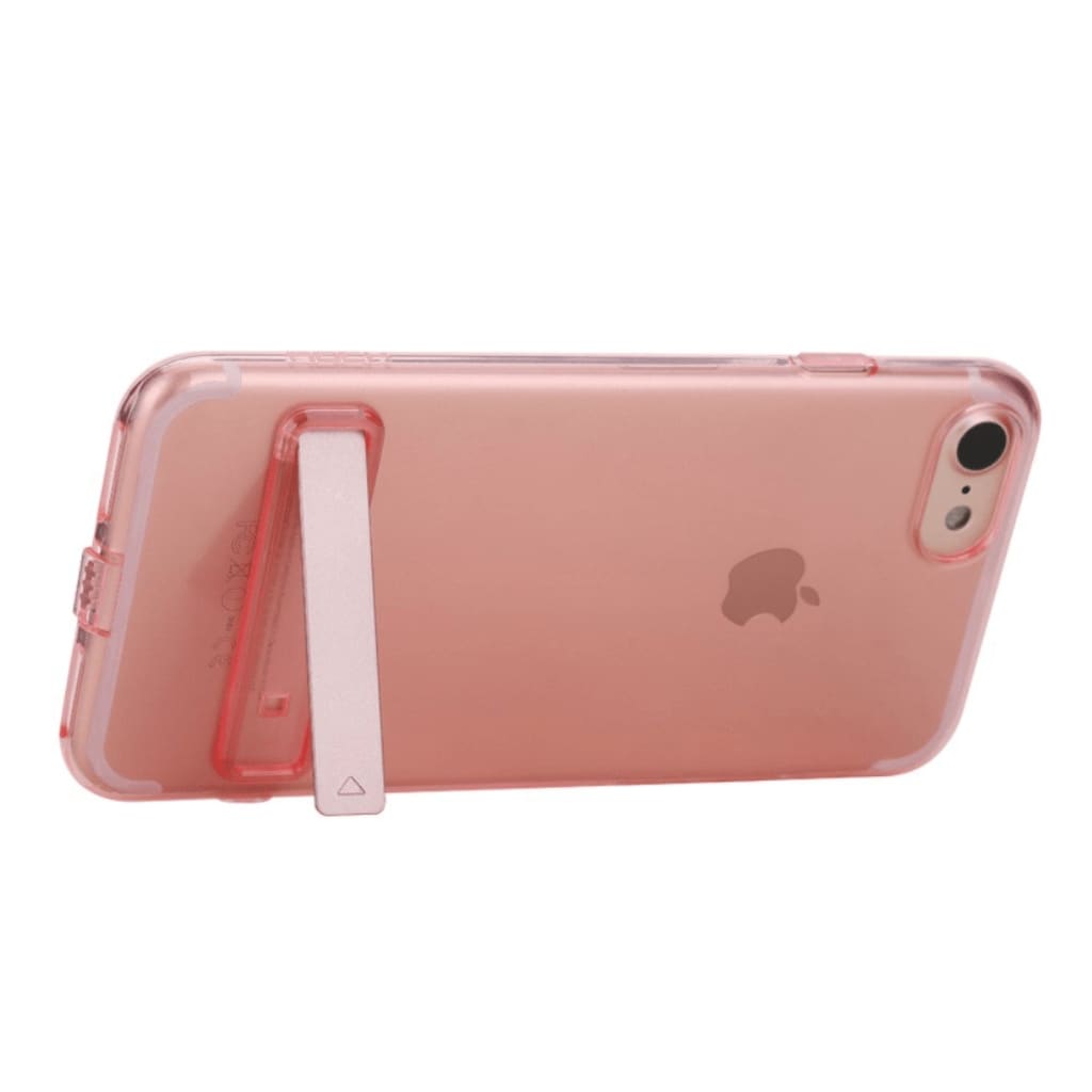 Rock - iPhone 7 Hoesje - Back Case Kickstand Roze