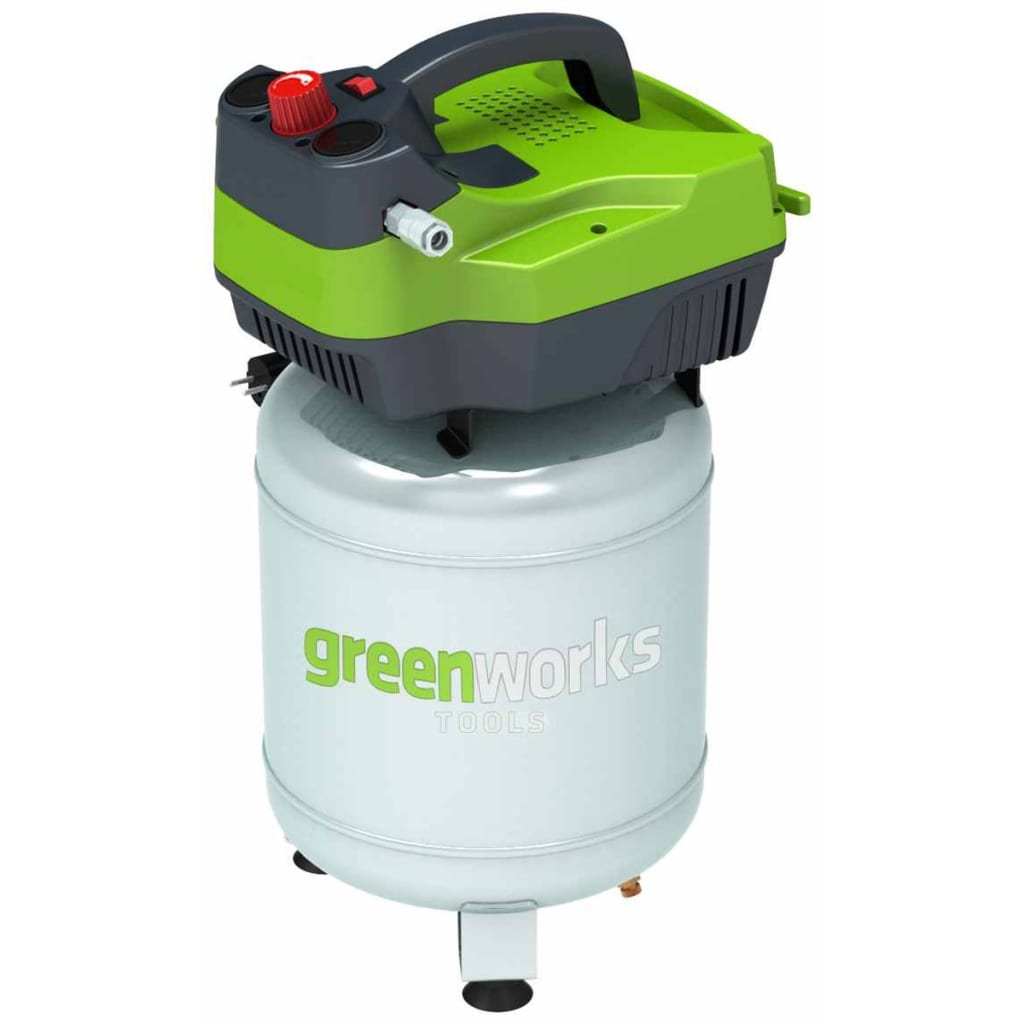 Greenworks Compresor de aire eléctrico vertical GD24AC 300W 6L 4101707