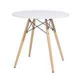Table ronde scandinave blanche