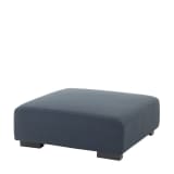 Fabric Upholstered Ottoman - LUNGO Blue