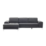 Fabric Corner Sofa Dark Grey KIRUNA