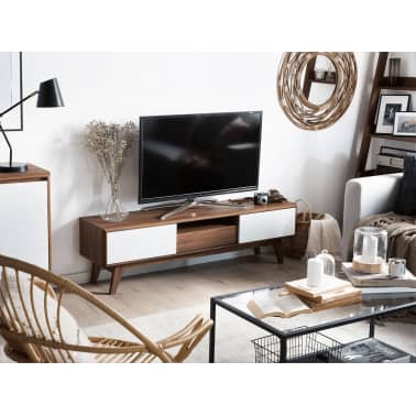 Mesa de TV branca com gavetas EERIE[1/12]