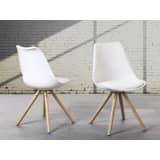 Silla de comedor, Asiento acolchado, Blanco, DAKOTA