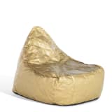 Puf sillón ergonómico, Saco para sentarse, Oro, DROP