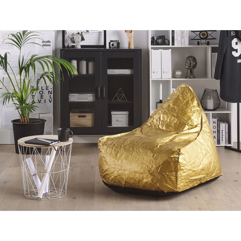 Beliani Drop - SSitzsack - Tyvek - goud - 75 x 63 x 73 cm cm