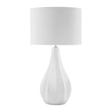 Lámpara de mesa moderna, Blanco, SANTEE